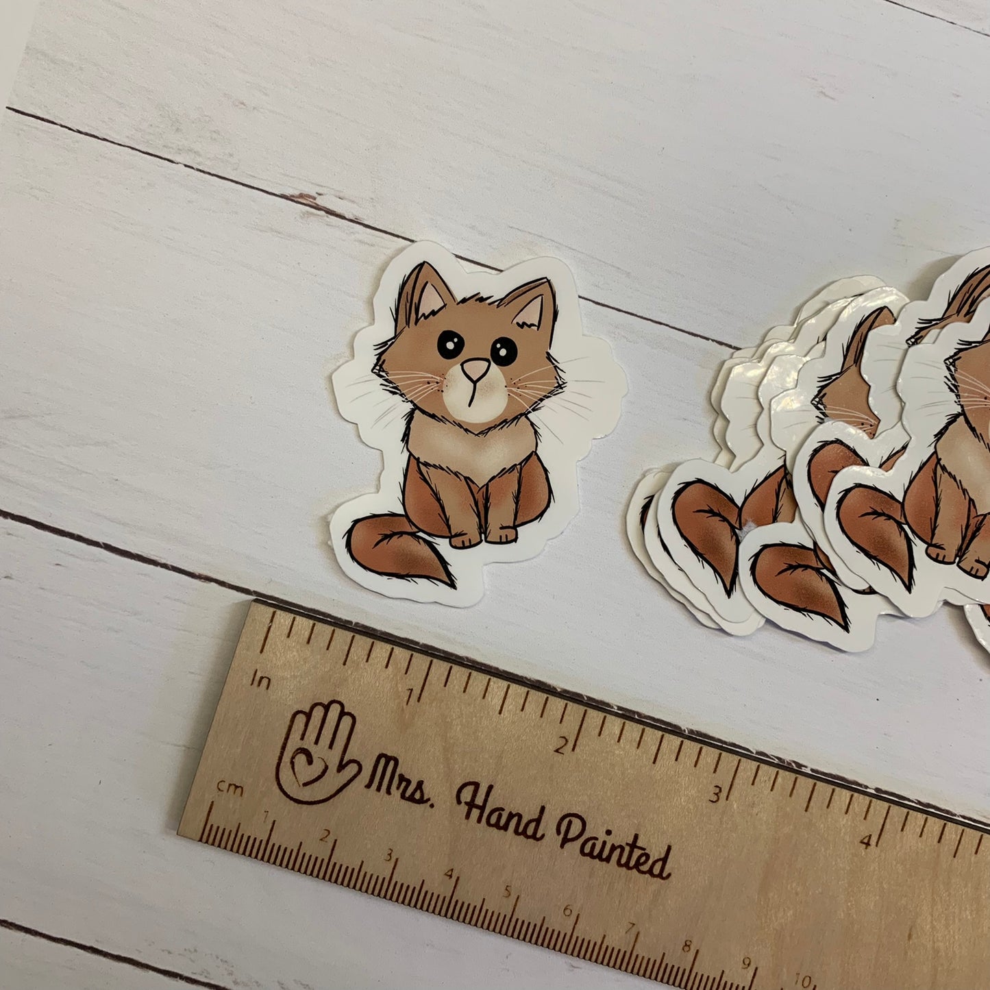 Cute Kitty Die Cut Laminated Vinyl Stickers