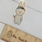 Floral Crown Bunny Die Cut Laminated Vinyl Sticker