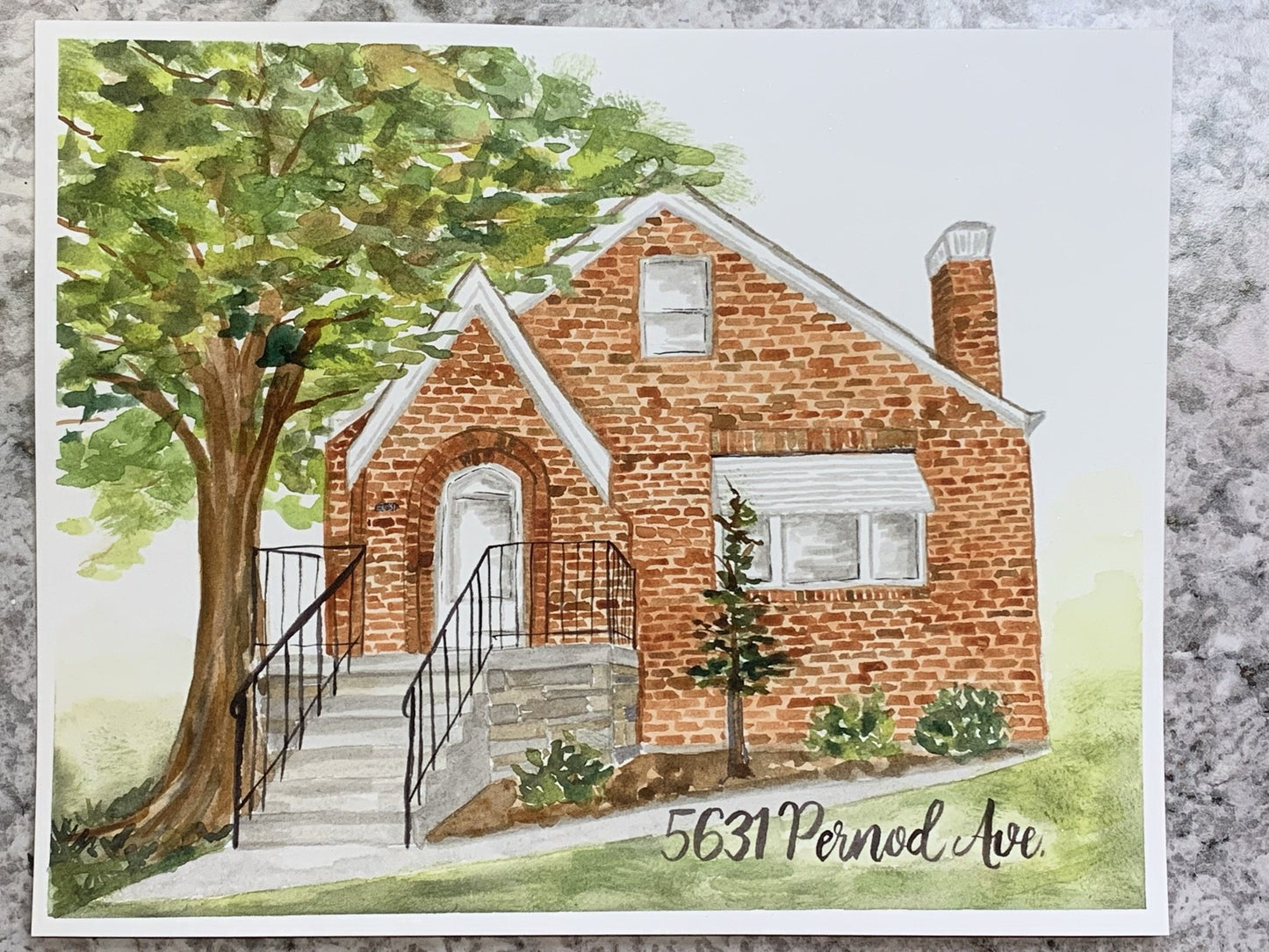 Original Hand Painted Custom Watercolor House Portrait - Housewarming / New Home Gift