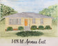 Original Hand Painted Custom Watercolor House Portrait - Housewarming / New Home Gift