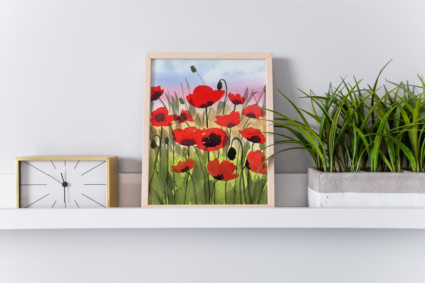Poppies at Sunset - Reproduction, Fine Art Print, Giclee Print