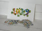 Watercolor Lucky Rainbow Letters and Shamrocks Die Cut Holographic Stickers