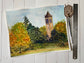 Original Watercolor Painting - Autumn at the Iowa State Campanile
