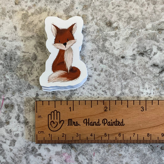 Cute Fox Die Cut Laminated Vinyl Stickers,