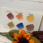 Handmade Watercolor Paints - SWEATER WEATHER - Artisan Paint Palette, Set of 6 Matte Watercolors, Fall / Autumn Color Palette