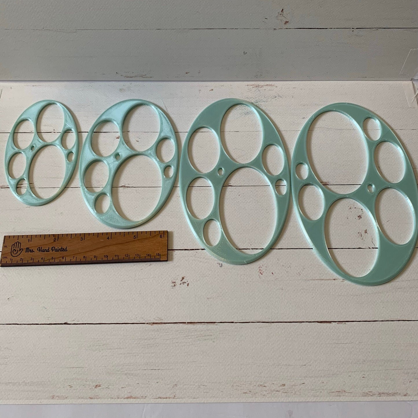 Oval Tracing / Drawing Template - PLA Bioplastic 3D Printed, Drawing and Painting Tools, Stencils and Templates