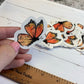 Watercolor Monarch Butterfly Laminated Die Cut Fine Art Sticker