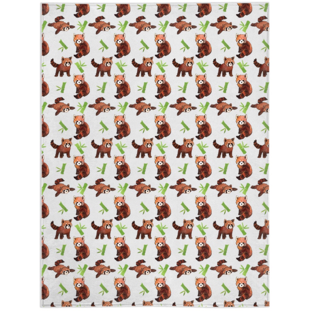 Red Panda Soft Minky Blankets, Nursery, Baby, Zoo Animal