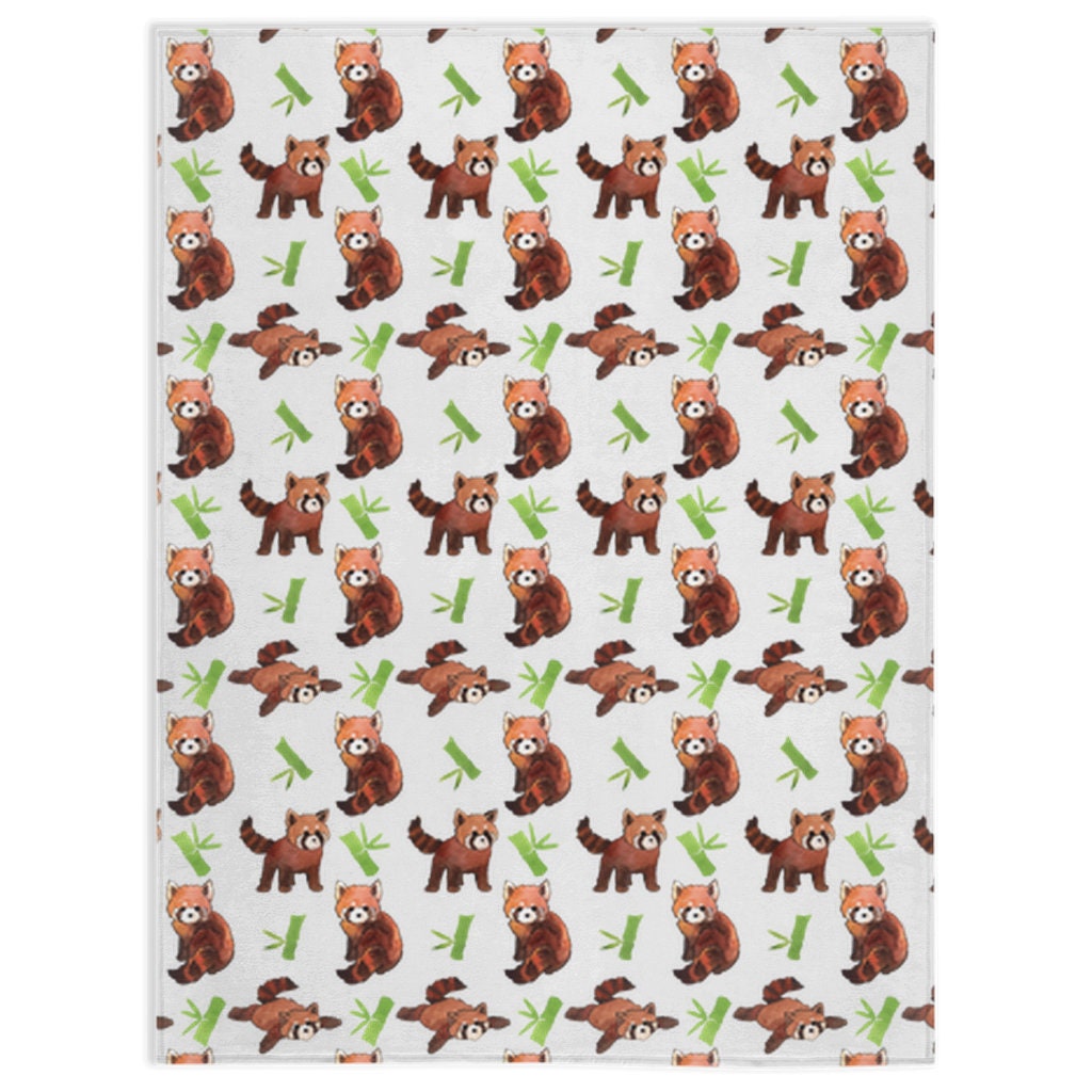 Red Panda Soft Minky Blankets, Nursery, Baby, Zoo Animal
