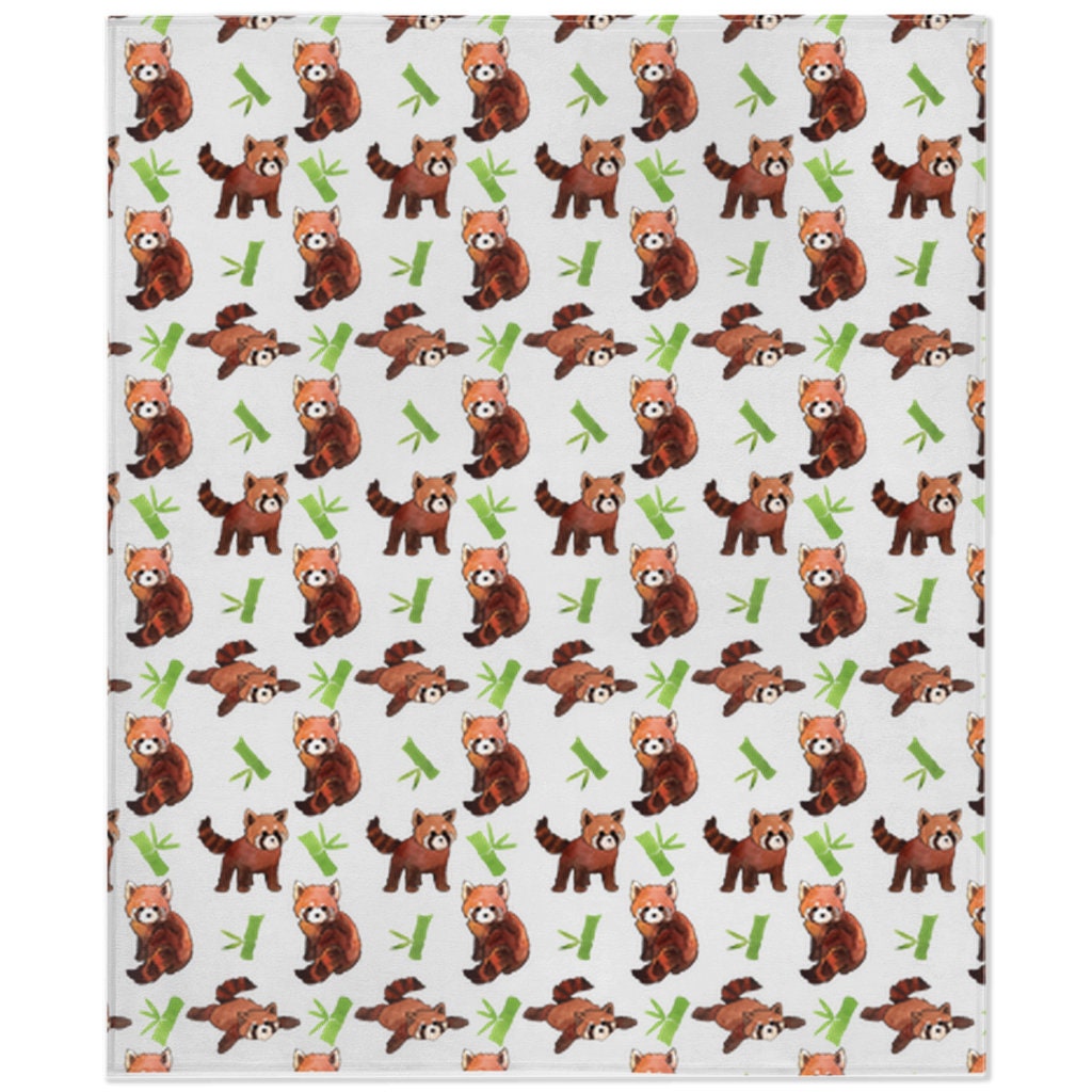 Red Panda Soft Minky Blankets, Nursery, Baby, Zoo Animal