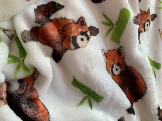 Red Panda Soft Minky Blankets, Nursery, Baby, Zoo Animal