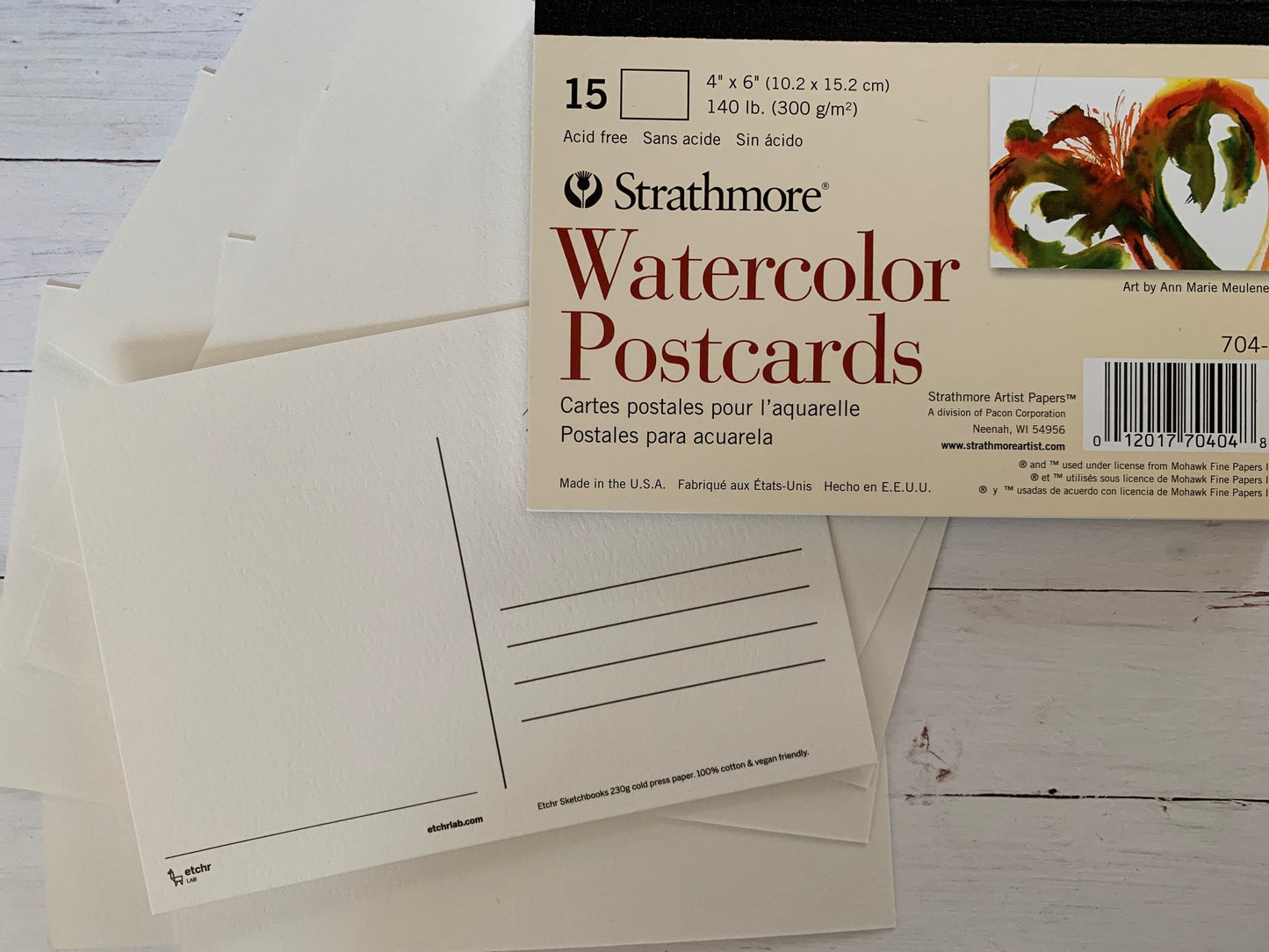 Extra Postcards for Watercolor Postcard Kits, Strathmore or Etchr brand postcards