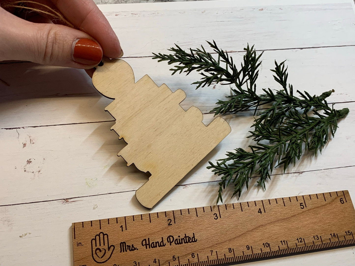 Laser Cut Wood Book Stack with an Apple Ornament - Personalized Teacher Gift, Gift for Librarian or Teacher