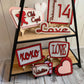 Laser Cut File - Retro Valentine's Day Tiered Tray Pieces - Digital Download SVG, DXF, AI files