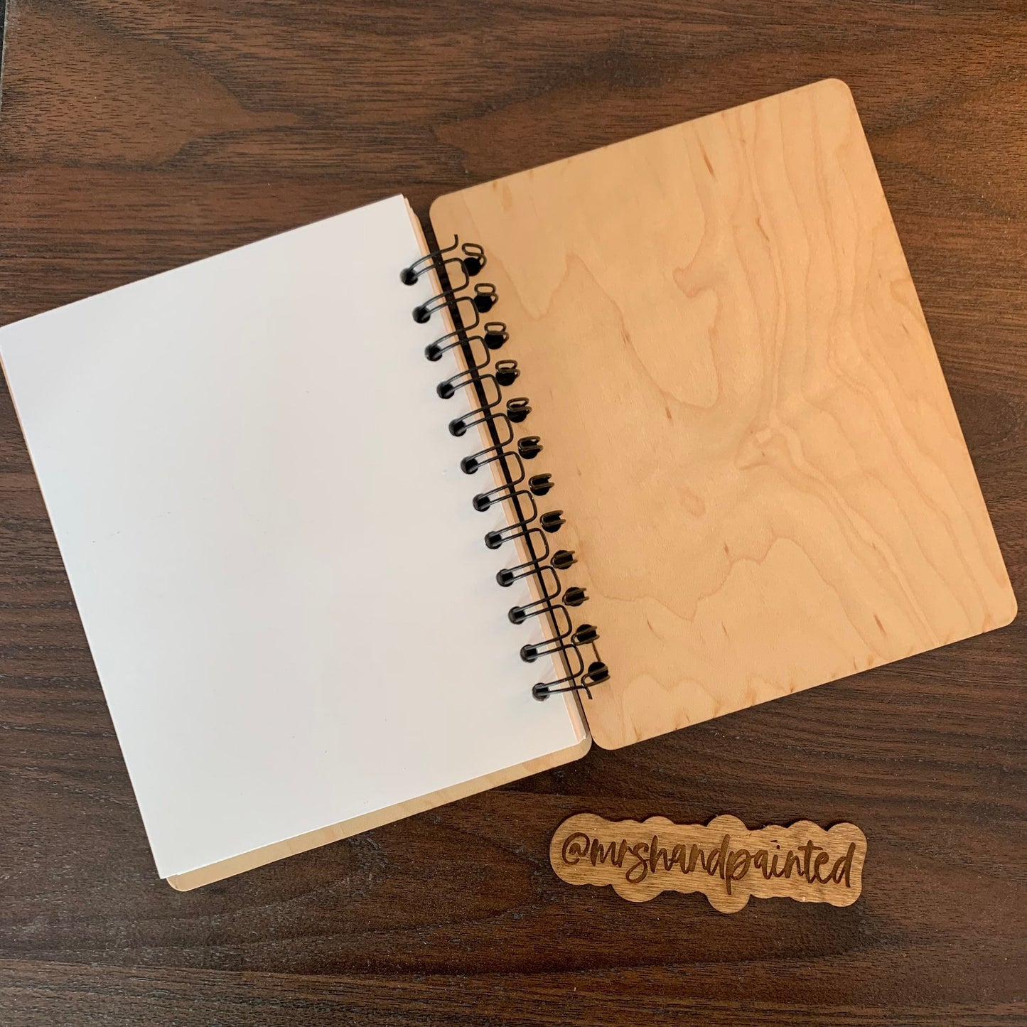 Laser Engraved Maple Wood Art Sketchbook, Bee Creative Hand Drawn Artwork