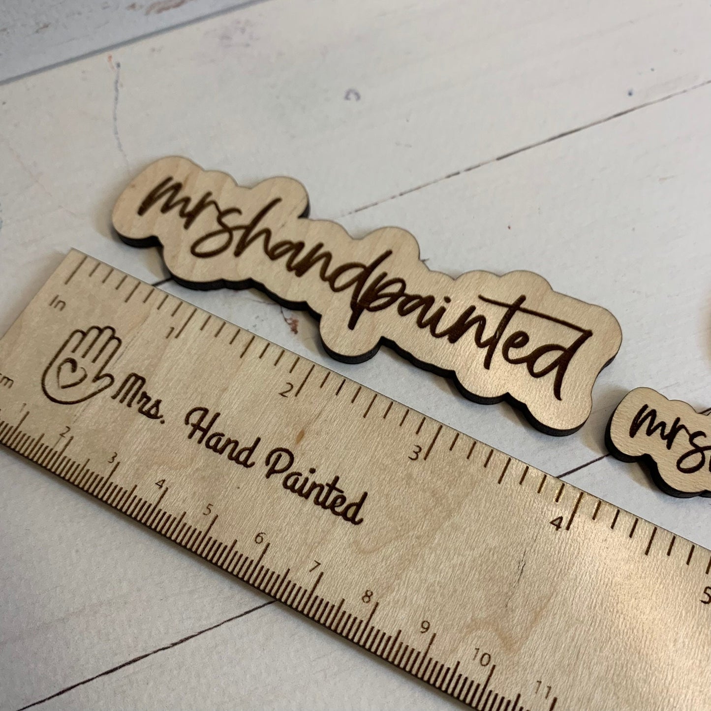 Custom Logo Branding Accessories, Laser Cut Logo Pieces, Rulers and Photo Flay Lay Props