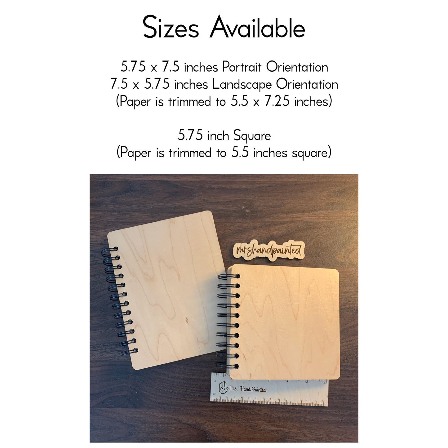 Laser Engraved Maple Wood Art Sketchbook, Bee Creative Hand Drawn Artwork