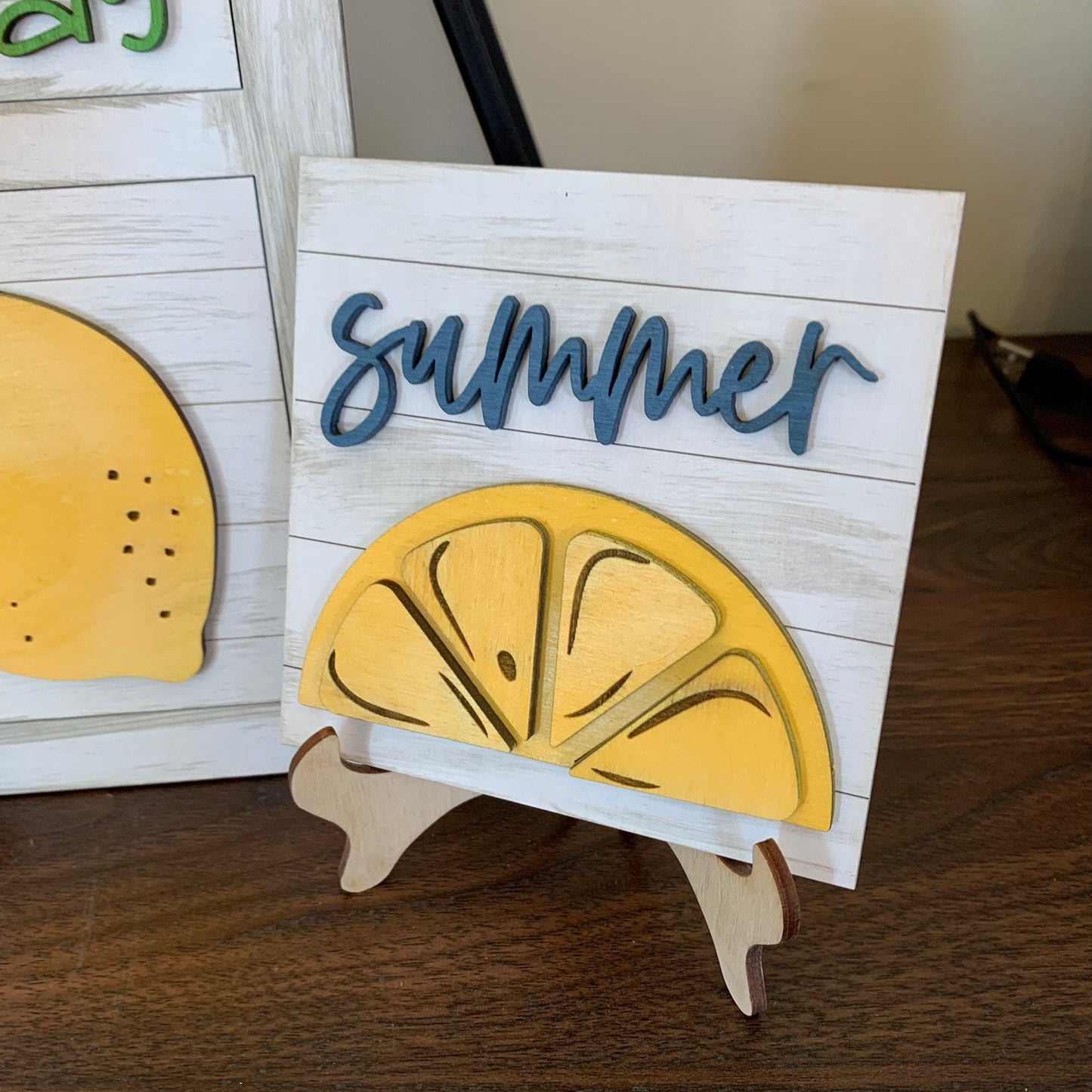 Summer Lemons Interchangeable Signs - Laser Cut Wood Painted