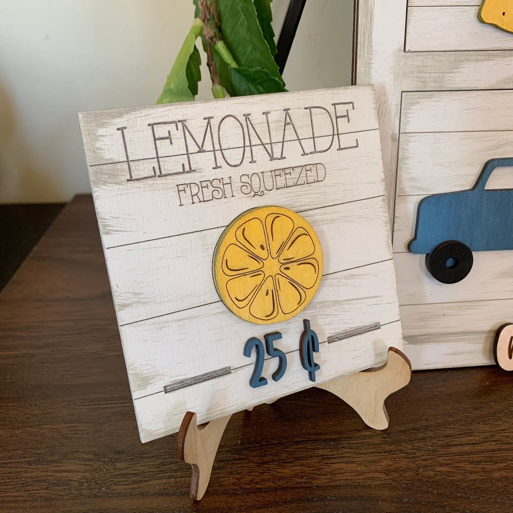 Summer Lemons Interchangeable Signs - Laser Cut Wood Painted