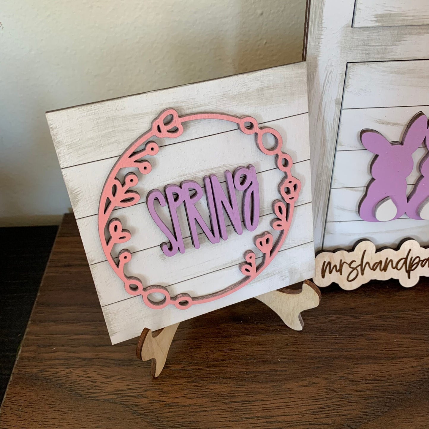 Easter and Spring Interchangeable Signs - Laser Cut Wood Painted