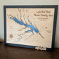 Laser Cut Engraved Wood Lake Map - Lake Red Rock - Marion County Iowa