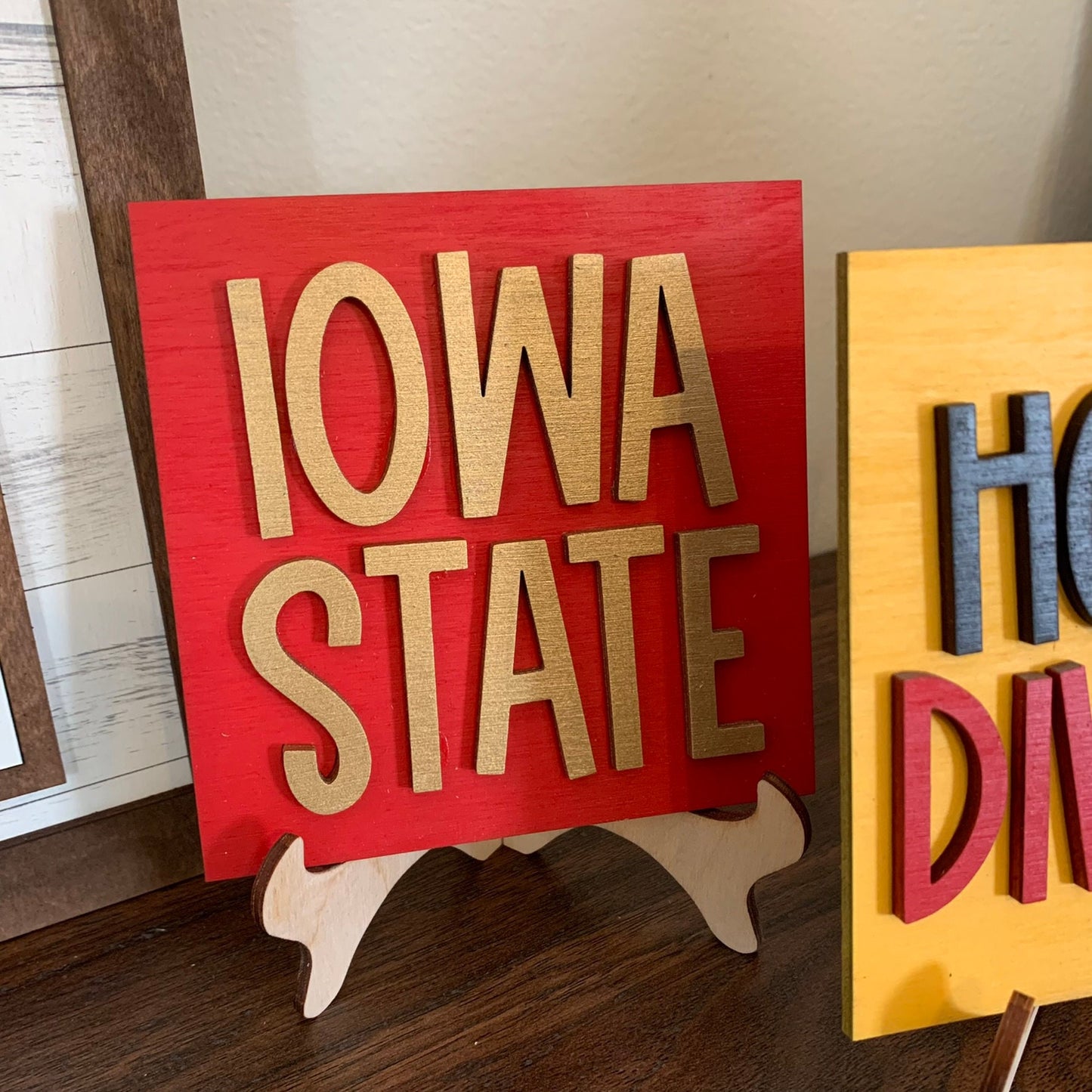 Iowa State Cyclones Interchangeable Signs - Laser Cut Wood Painted