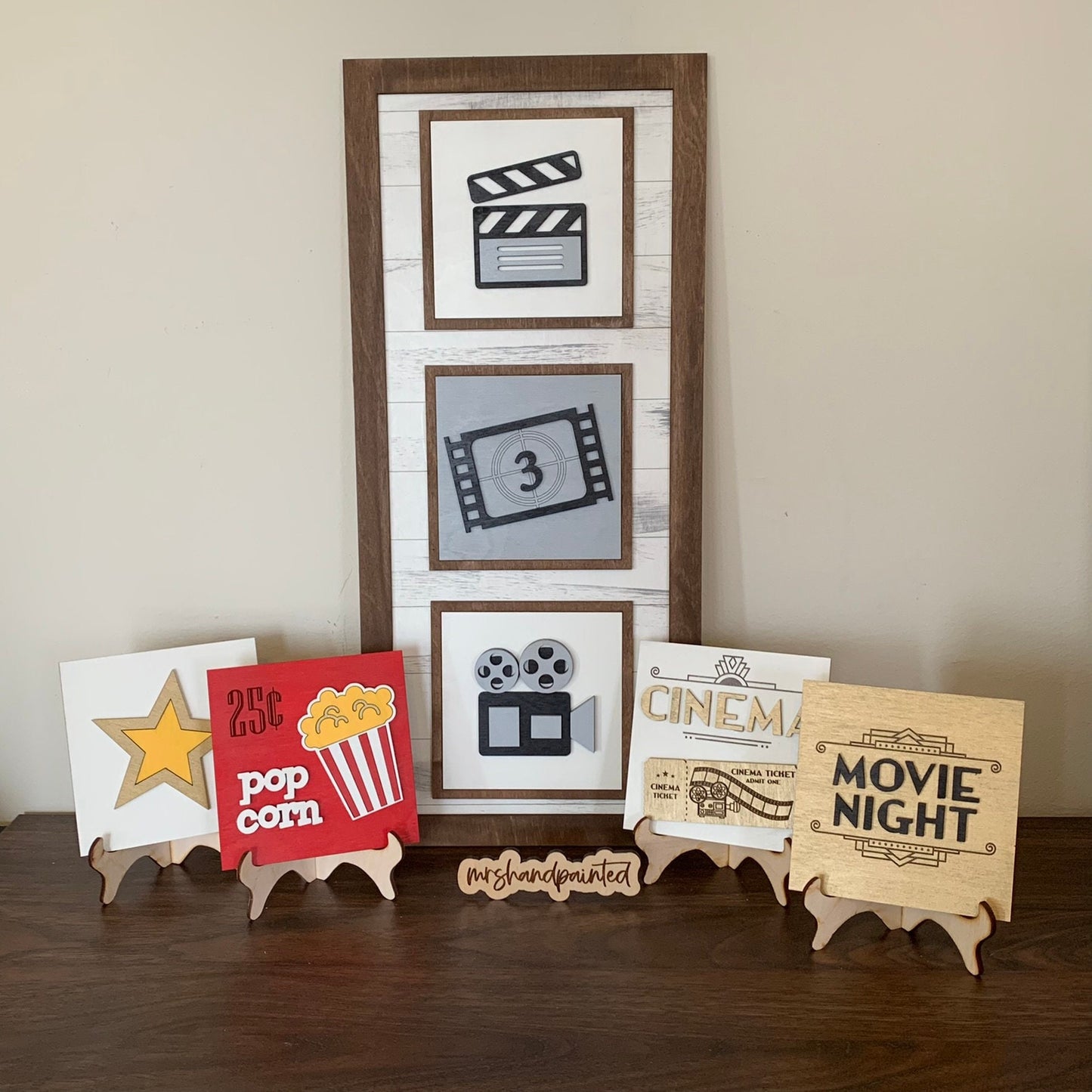 Retro Movie Theater - Interchangeable Sign Tiles - DIGITAL Download svg, pdf, eps, dxf, ai files