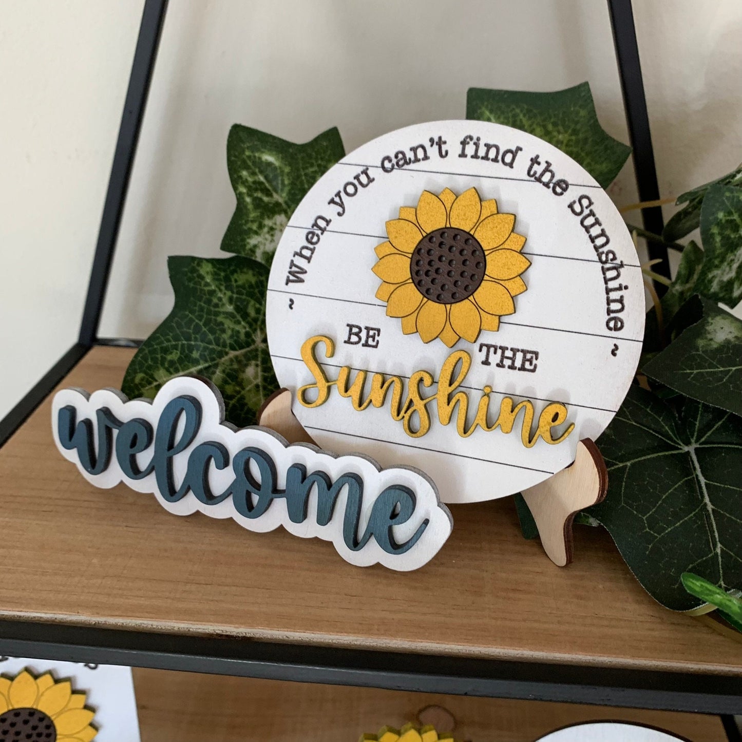 Laser Cut File - Farmhouse Sunflower Tiered Tray Pieces - Digital Download SVG, DXF, AI files