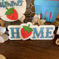 Strawberries Tiered Tray Decor - Laser Cut Wood Painted