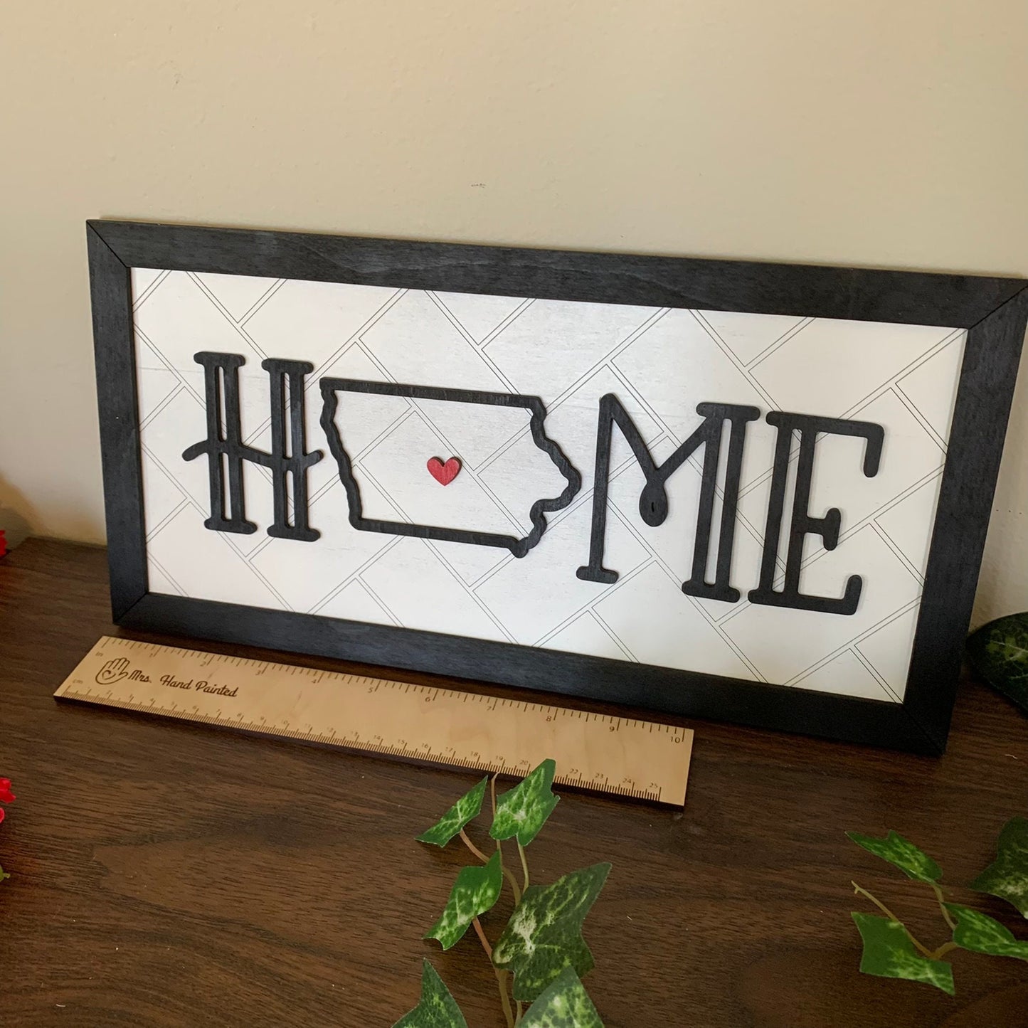 Home State Layered Sign - Laser Cut Wood Wall Hanging