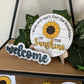 Sunflower Tiered Tray Decor - Laser Cut Wood Painted