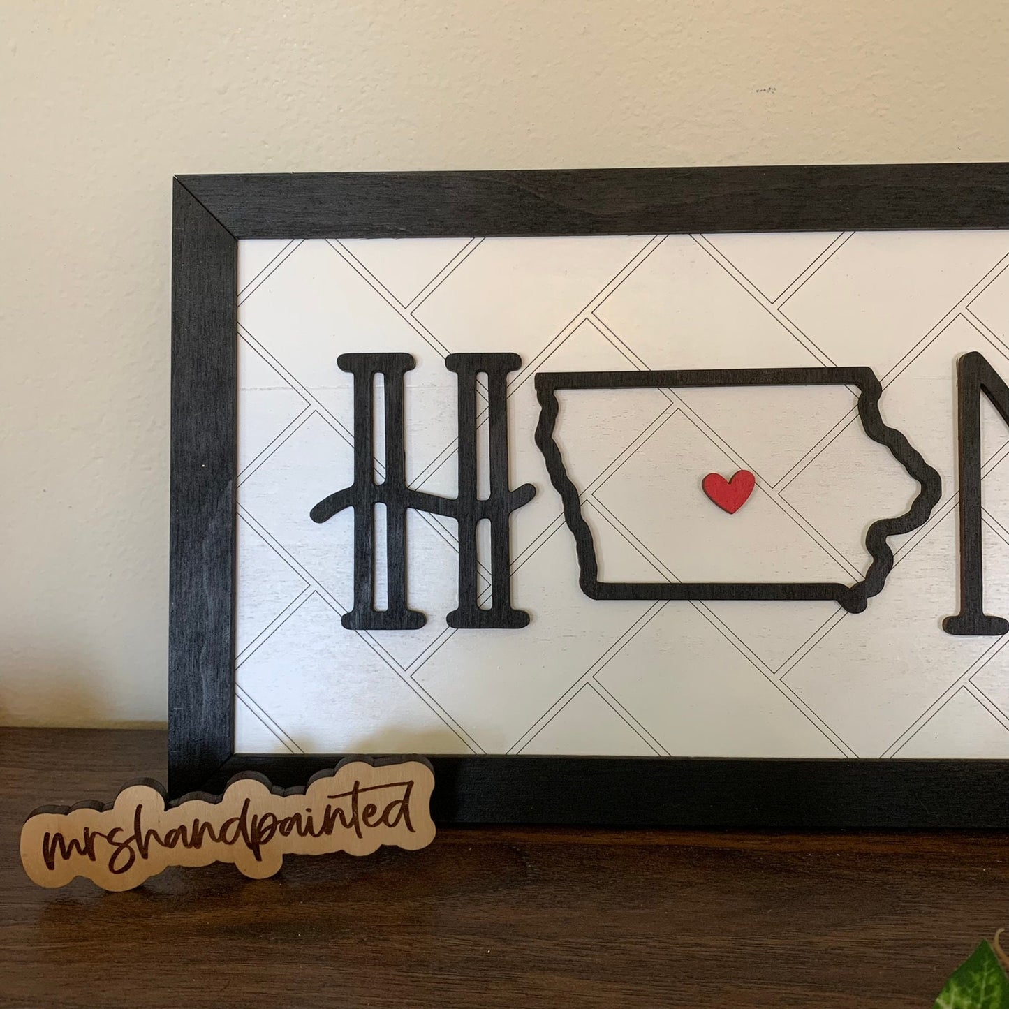 Home State Layered Sign - Laser Cut Wood Wall Hanging