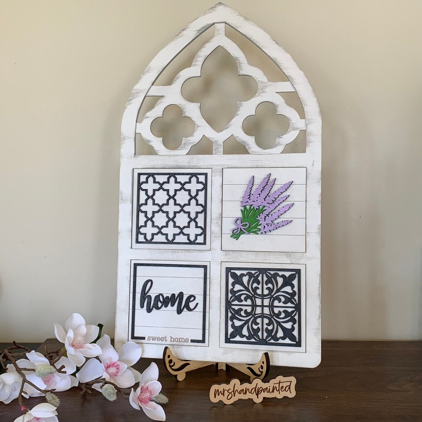 Farmhouse Style HOME Interchangeable Signs - Laser Cut Wood Painted