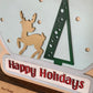 Digital Laser Cut File - Retro Snow Globe with Reindeer Door Hanger