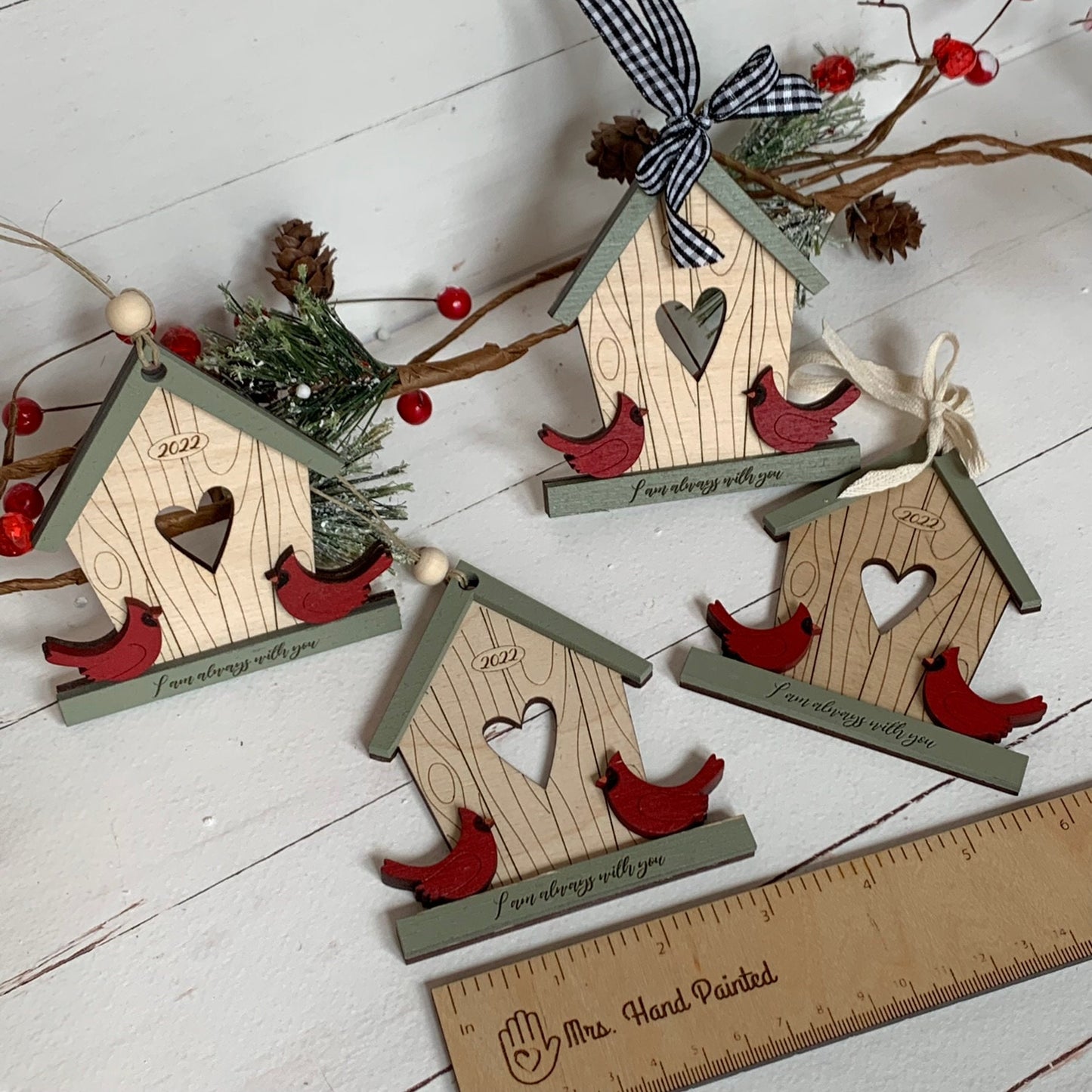 Digital Cut File - Laser Cut Ornament - Cardinal Birdhouse