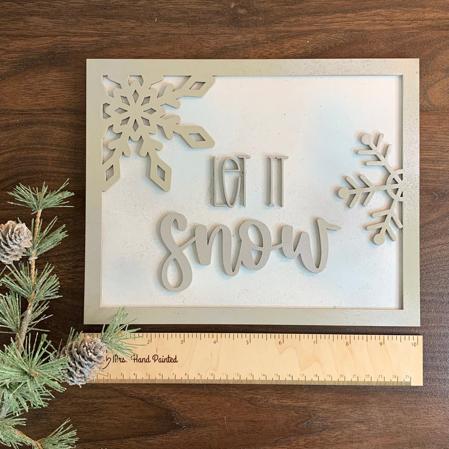 Digital Laser Cut File - Let it Snow Sign