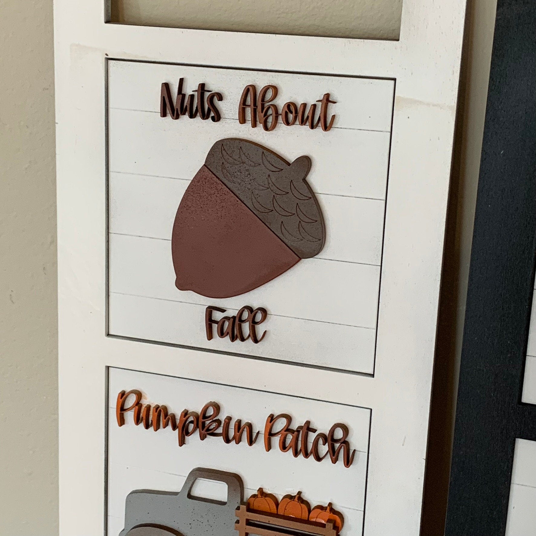 Fall and Pumpkins Interchangeable Signs - Laser Cut Wood Painted