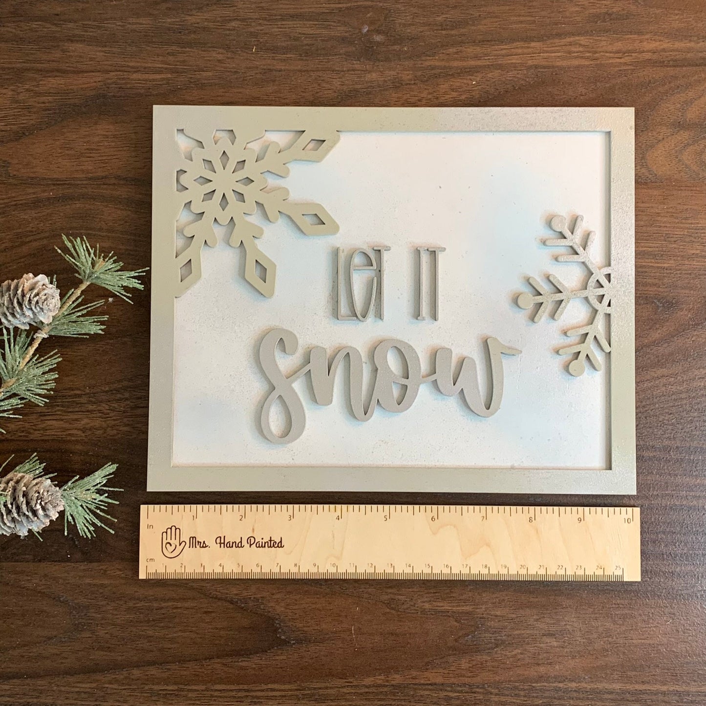 Digital Laser Cut File - Let it Snow Sign