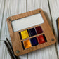 Split Primary Laser Engraved Wood Watercolor Box with Personalization