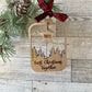 Personalized Woodland Star Dangle Laser Cut Wood Christmas Ornament