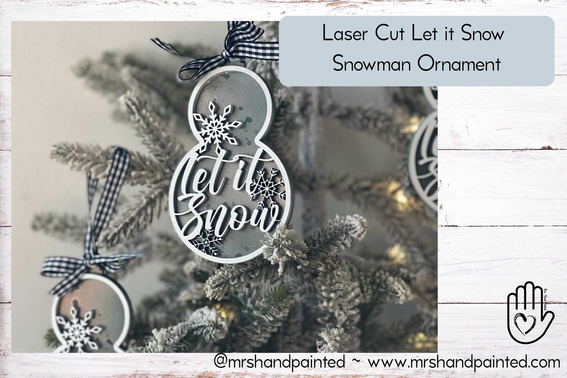 Digital Cut File - Laser Cut Ornament - Let it Snow Snowman