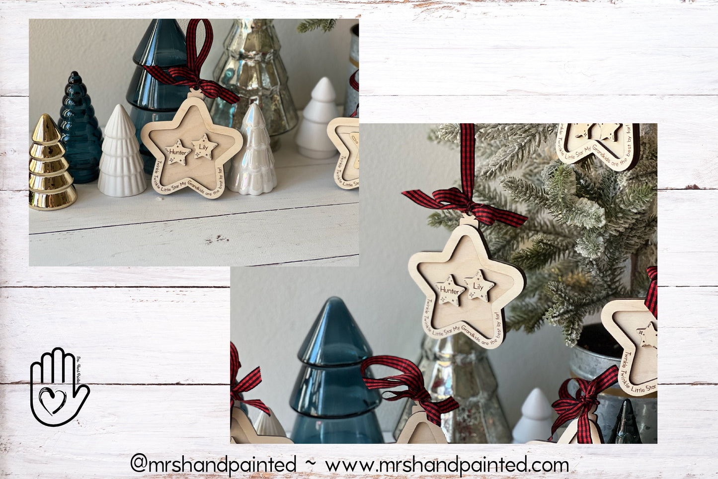 Digital Laser Cut File - Twinkle Twinkle Little Star Grandchildren Ornament