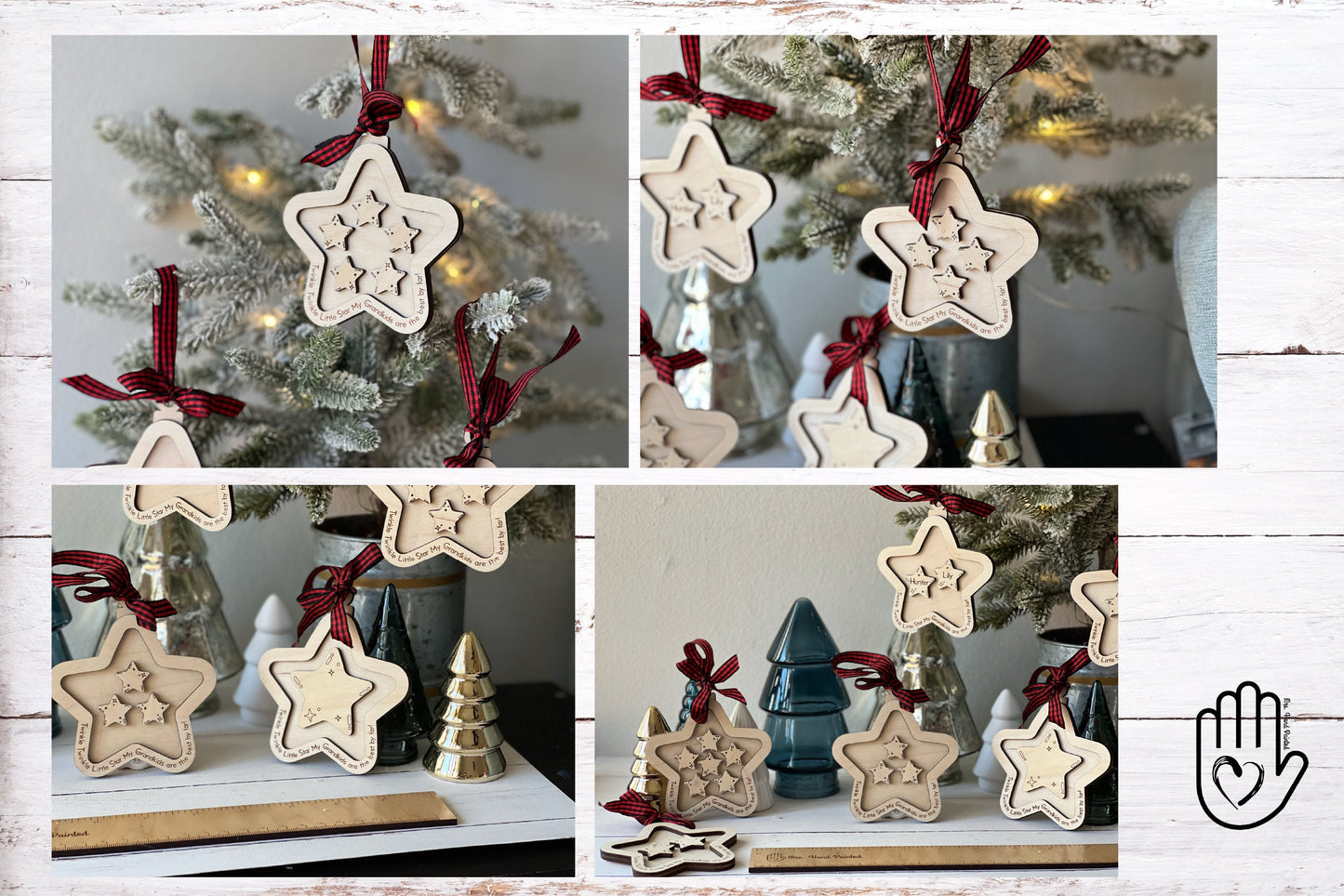 Digital Laser Cut File - Twinkle Twinkle Little Star Grandchildren Ornament