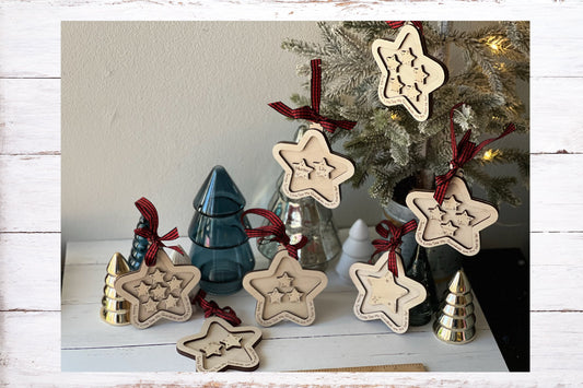 Personalized Twinkle Twinkle Little Star Grandchildren Ornament - Laser Cut Wood