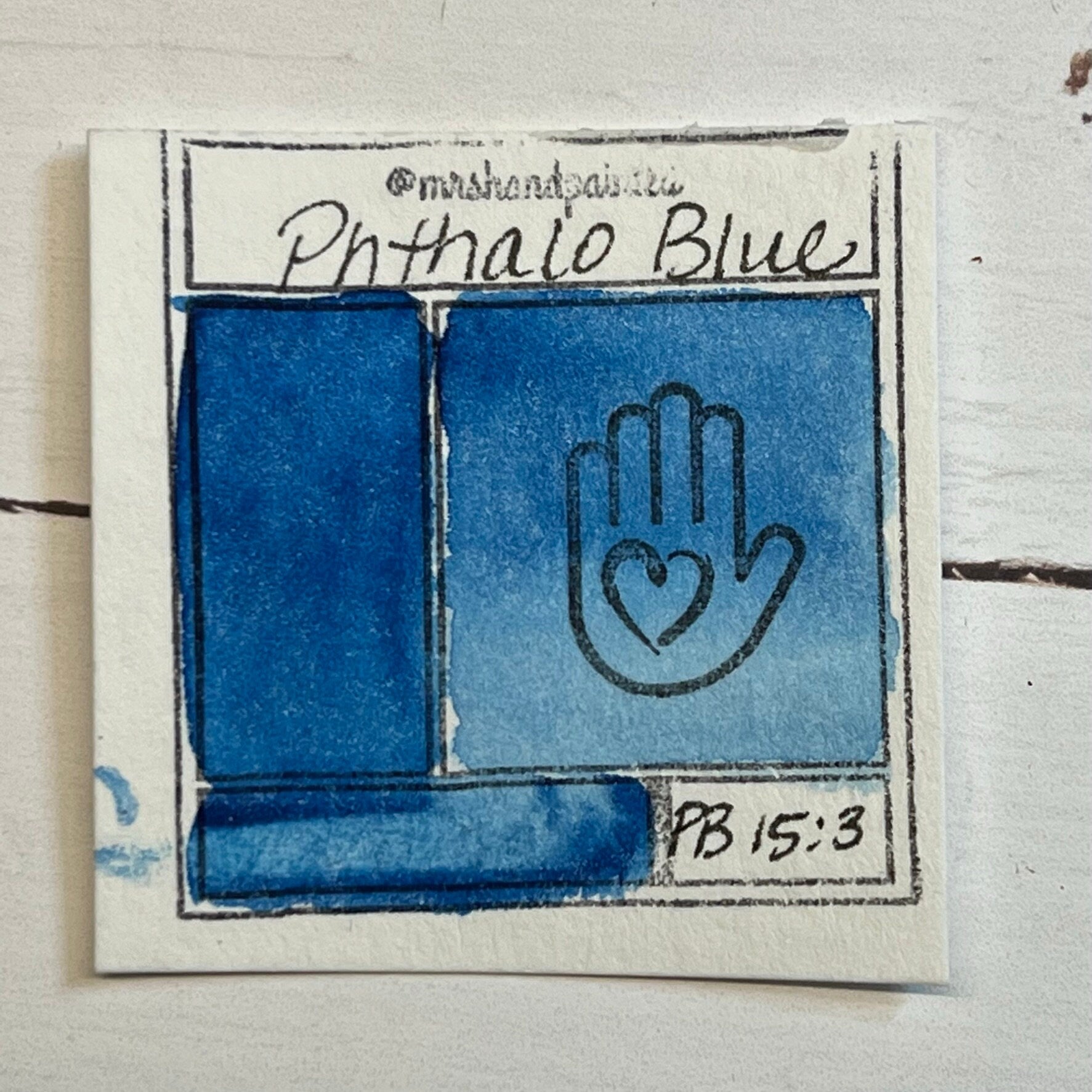 Handmade Watercolor Paints - PHTHALO BLUE (Green Shade)