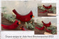 Digital Cut File - Decorative Engraved Laser Cut Standup Cardinals