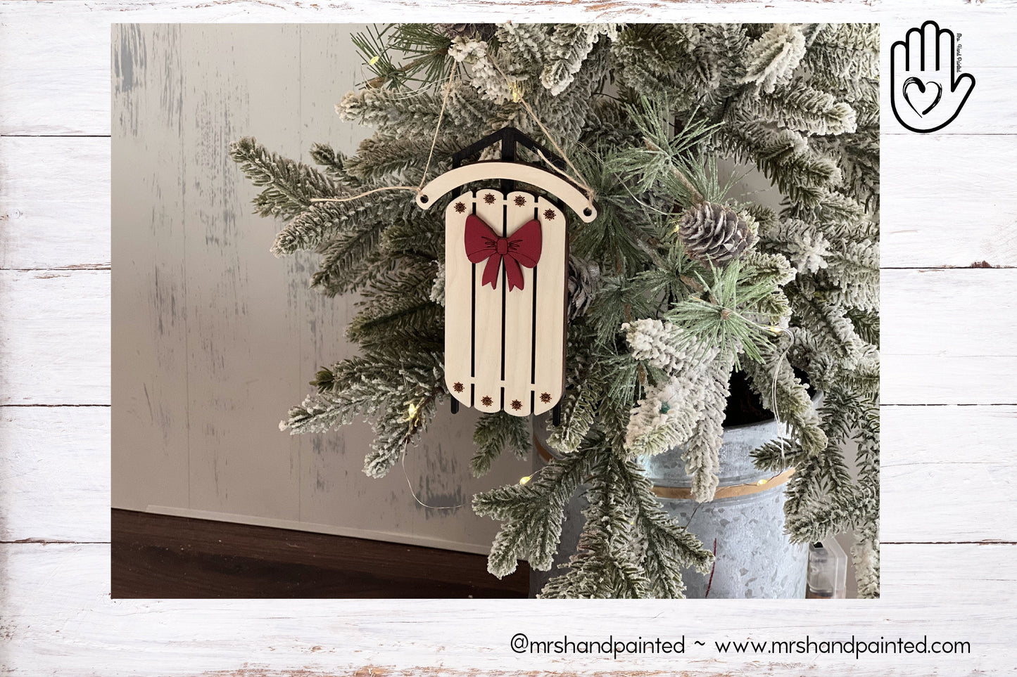 Vintage Sled Christmas Ornament