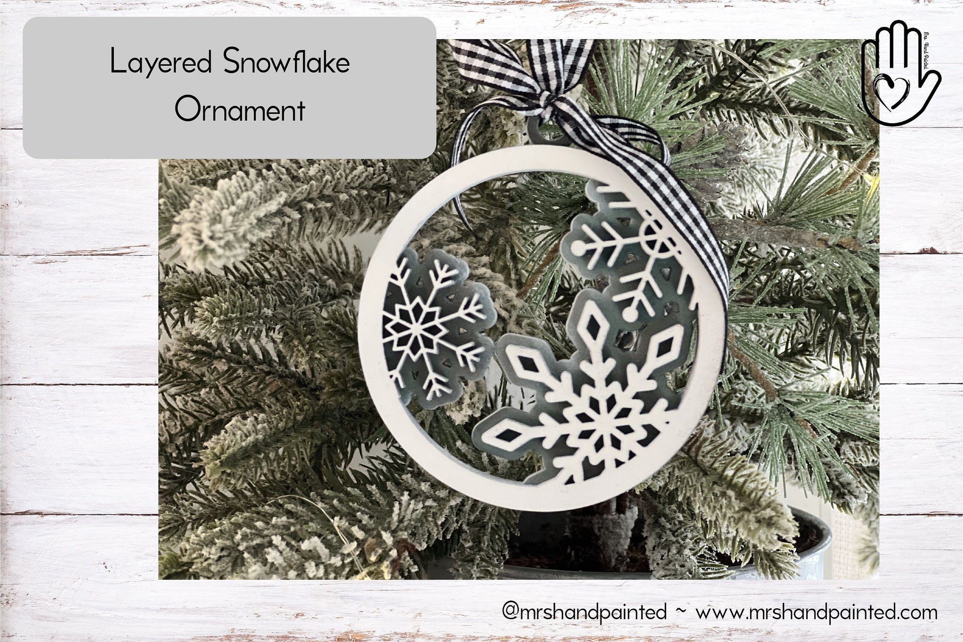Digital Cut File - Laser Cut Layered Snowflake Ornament