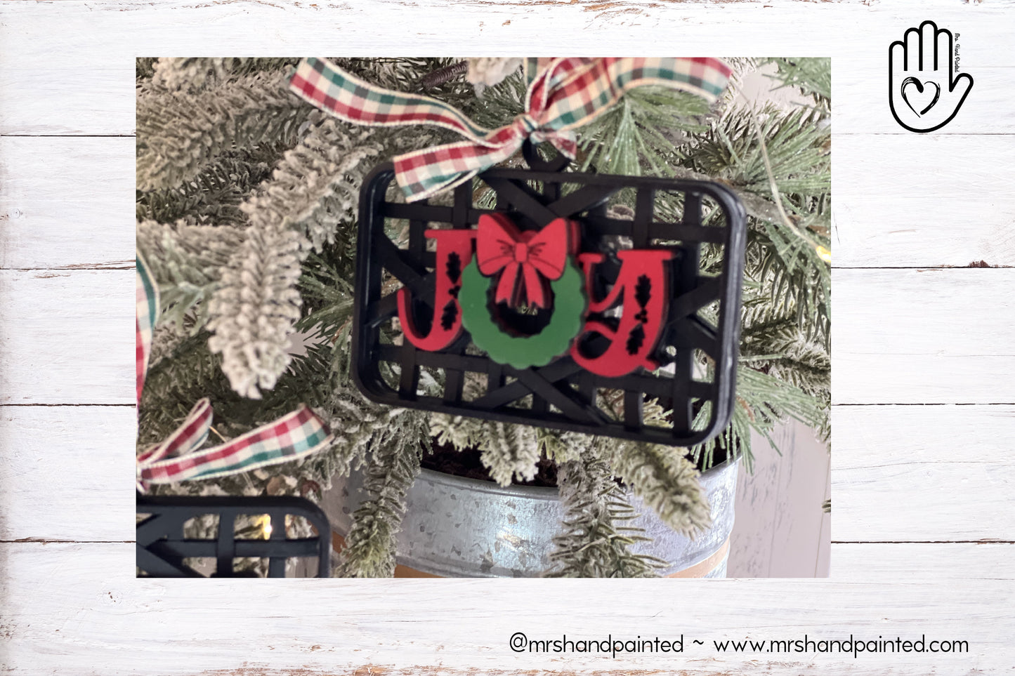 Faux Basket Christmas Ornament