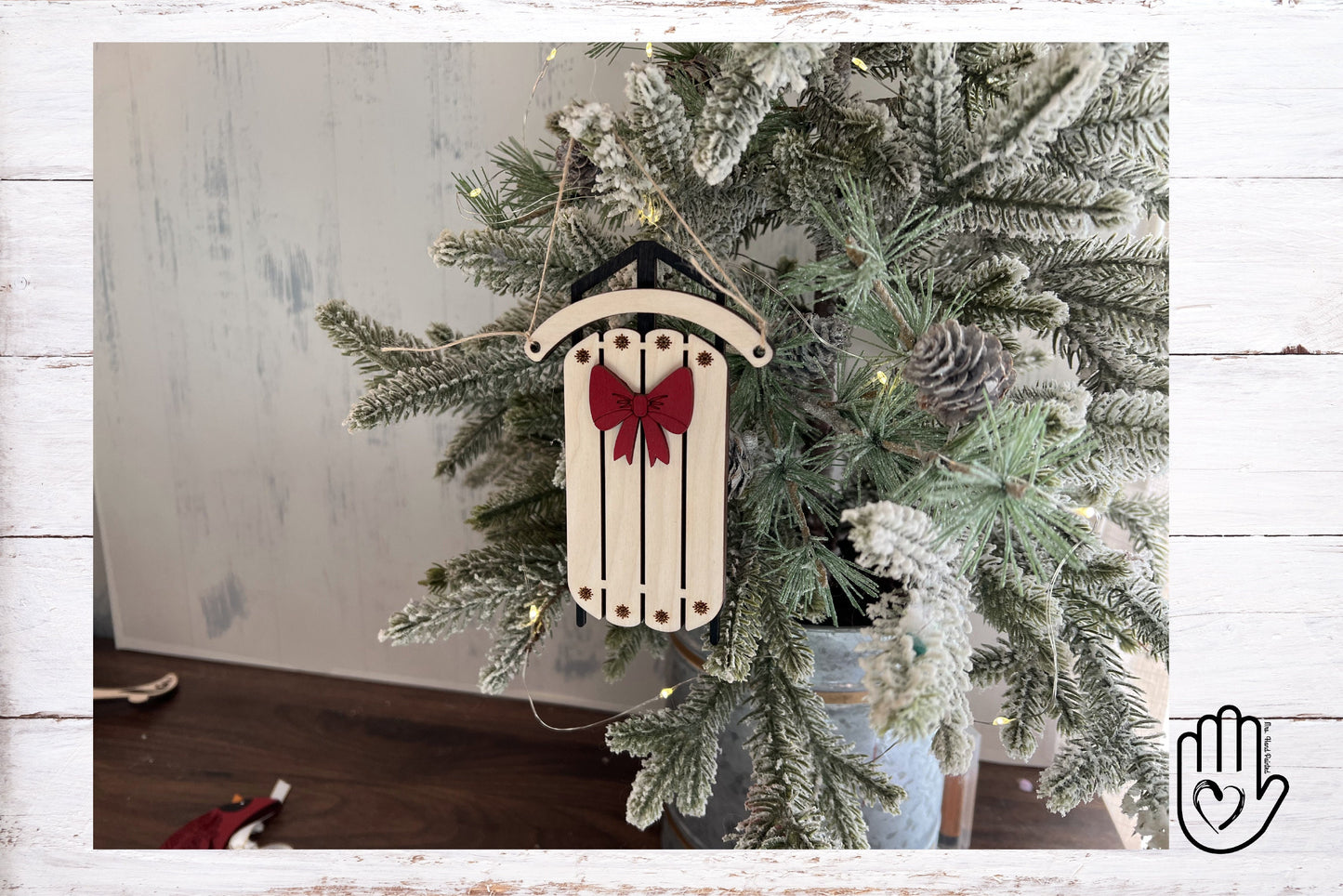 Vintage Sled Christmas Ornament